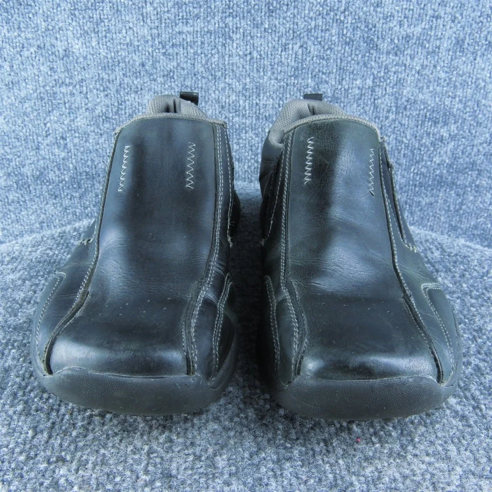 Skechers  Men Loafer Shoes Size 10 Medium Black Leather Slip‎ On